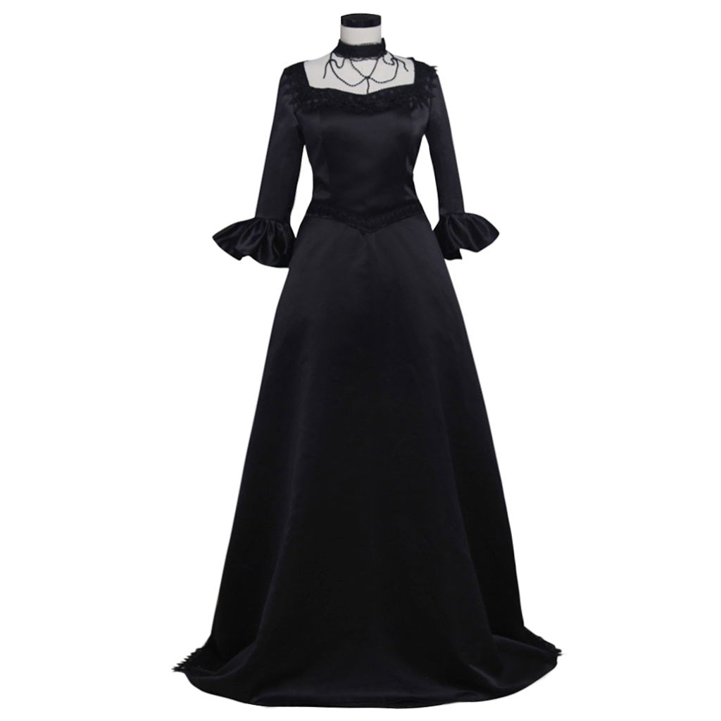 Plus Size Black Gothic Victorian Dress | Elegant Renaissance Rococo Gown for Women-Astricos