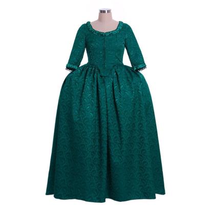 Outlander Claire Fraser's Green Vintage Rococo Ball Gown Dress for Cosplay & Halloween-Astricos