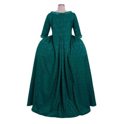 Outlander Claire Fraser's Green Vintage Rococo Ball Gown Dress for Cosplay & Halloween-Astricos