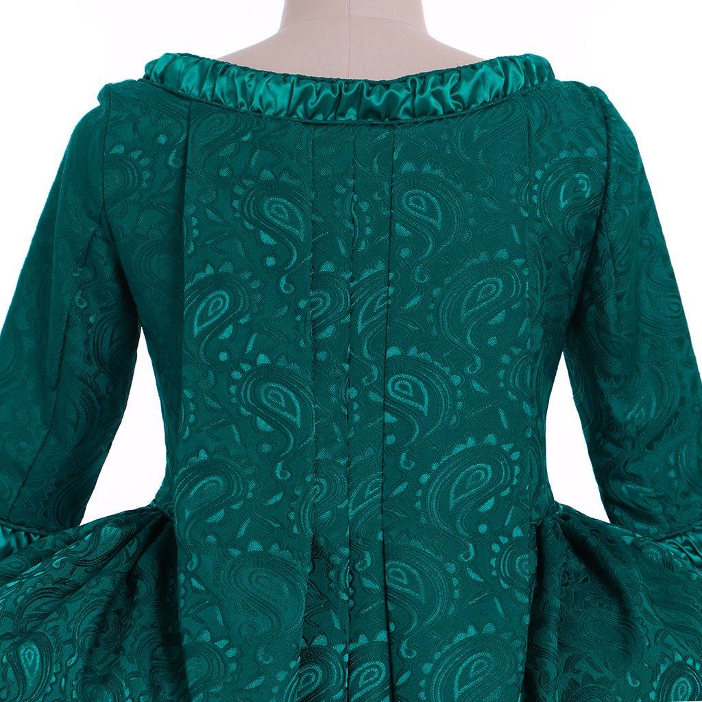 Outlander Claire Fraser's Green Vintage Rococo Ball Gown Dress for Cosplay & Halloween-Astricos