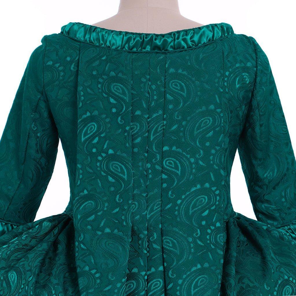 Outlander Claire Fraser's Green Vintage Rococo Ball Gown Dress for Cosplay & Halloween-Astricos