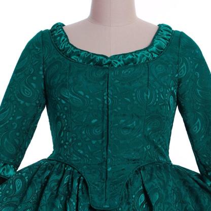 Outlander Claire Fraser's Green Vintage Rococo Ball Gown Dress for Cosplay & Halloween-Astricos