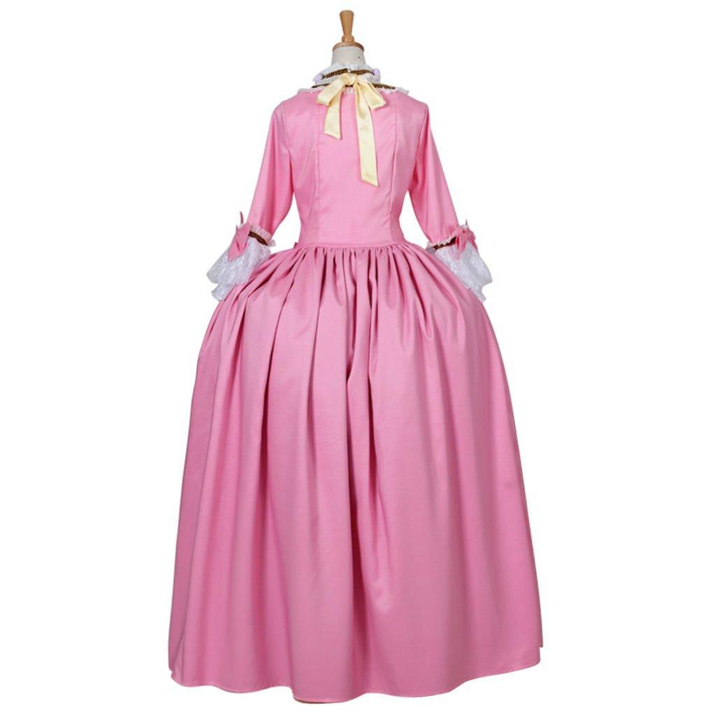 Pink Gothic Rococo Ball Gown | Victorian Renaissance Colonial Cosplay Dress for Women-Astricos