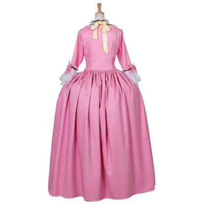 Pink Gothic Rococo Ball Gown | Victorian Renaissance Colonial Cosplay Dress for Women-Astricos