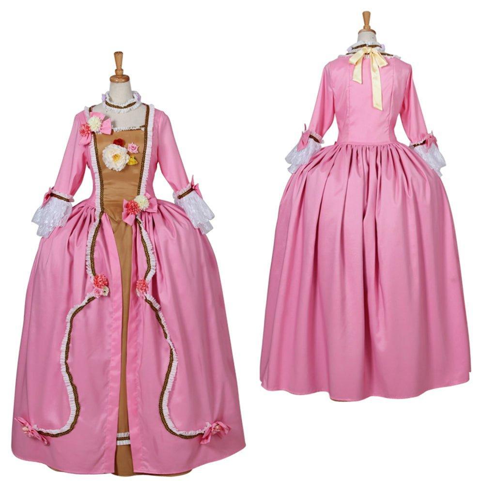 Pink Gothic Rococo Ball Gown | Victorian Renaissance Colonial Cosplay Dress for Women-Astricos