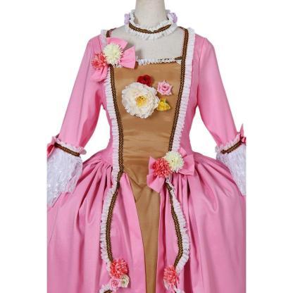 Pink Gothic Rococo Ball Gown | Victorian Renaissance Colonial Cosplay Dress for Women-Astricos