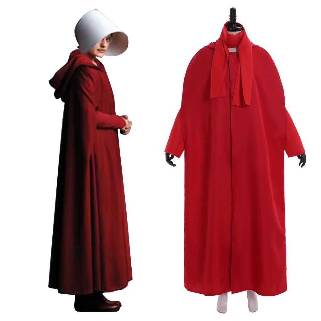 Authentic Women's Handmaid's Tale Red Hooded Cloak Robe - Premium Halloween Cosplay Costume-Astricos