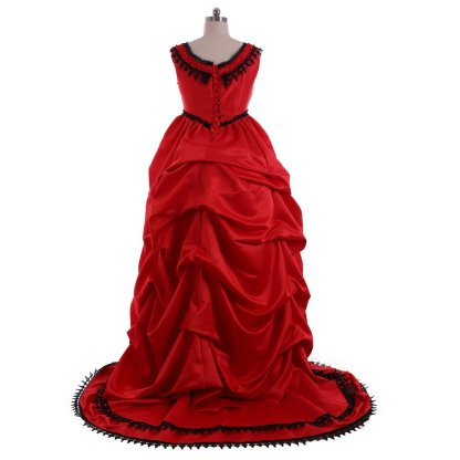 Victorian Southern Belle Civil War Dress | Edwardian Gothic Vampire Costume for Women-Astricos
