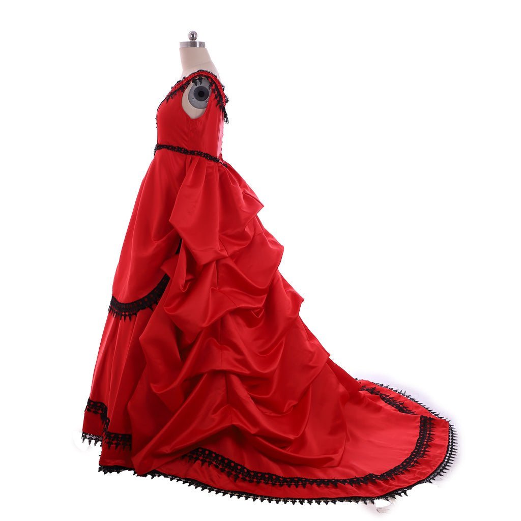 Victorian Southern Belle Civil War Dress | Edwardian Gothic Vampire Costume for Women-Astricos