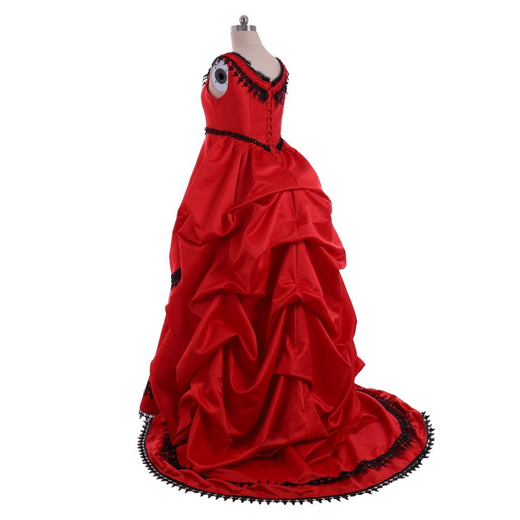 Victorian Southern Belle Civil War Dress | Edwardian Gothic Vampire Costume for Women-Astricos