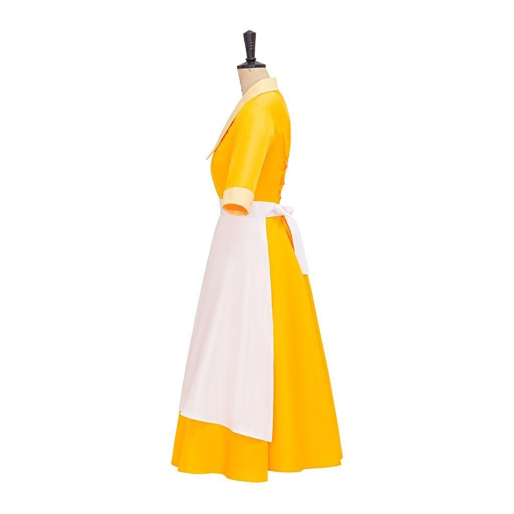 Tiana-Inspired Housemaid & Frog Waitress Cosplay Costume for Women | Halloween & Themed Parties-Astricos