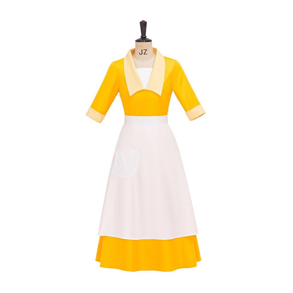 Tiana-Inspired Housemaid & Frog Waitress Cosplay Costume for Women | Halloween & Themed Parties-Astricos