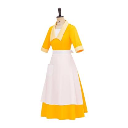 Tiana-Inspired Housemaid & Frog Waitress Cosplay Costume for Women | Halloween & Themed Parties-Astricos