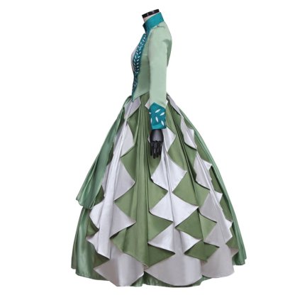 Mina Harker Green Victorian Cosplay Dress - Elegant Women's Bustle Gown-Astricos