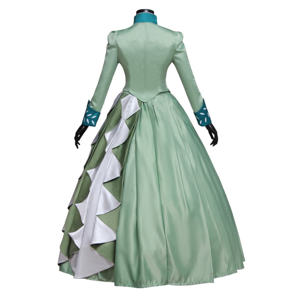 Mina Harker Green Victorian Cosplay Dress - Elegant Women's Bustle Gown-Astricos