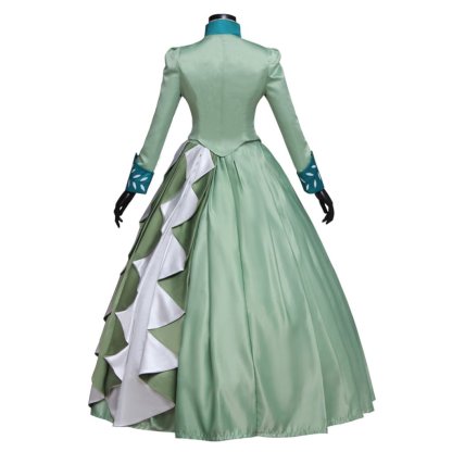 Mina Harker Green Victorian Cosplay Dress - Elegant Women's Bustle Gown-Astricos