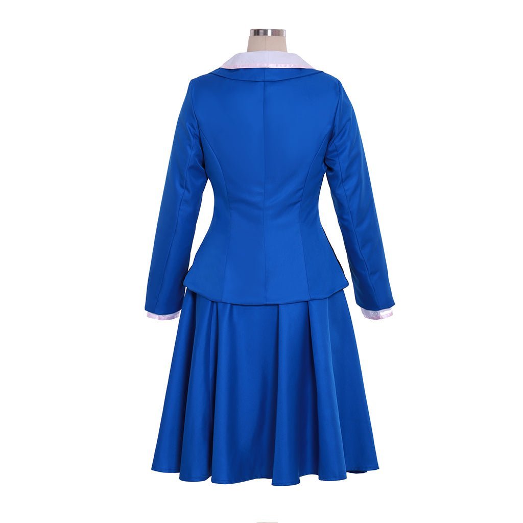Authentic Peggy Carter Cosplay Costume - 3pcs Blue Skirt Uniform for Women-Astricos