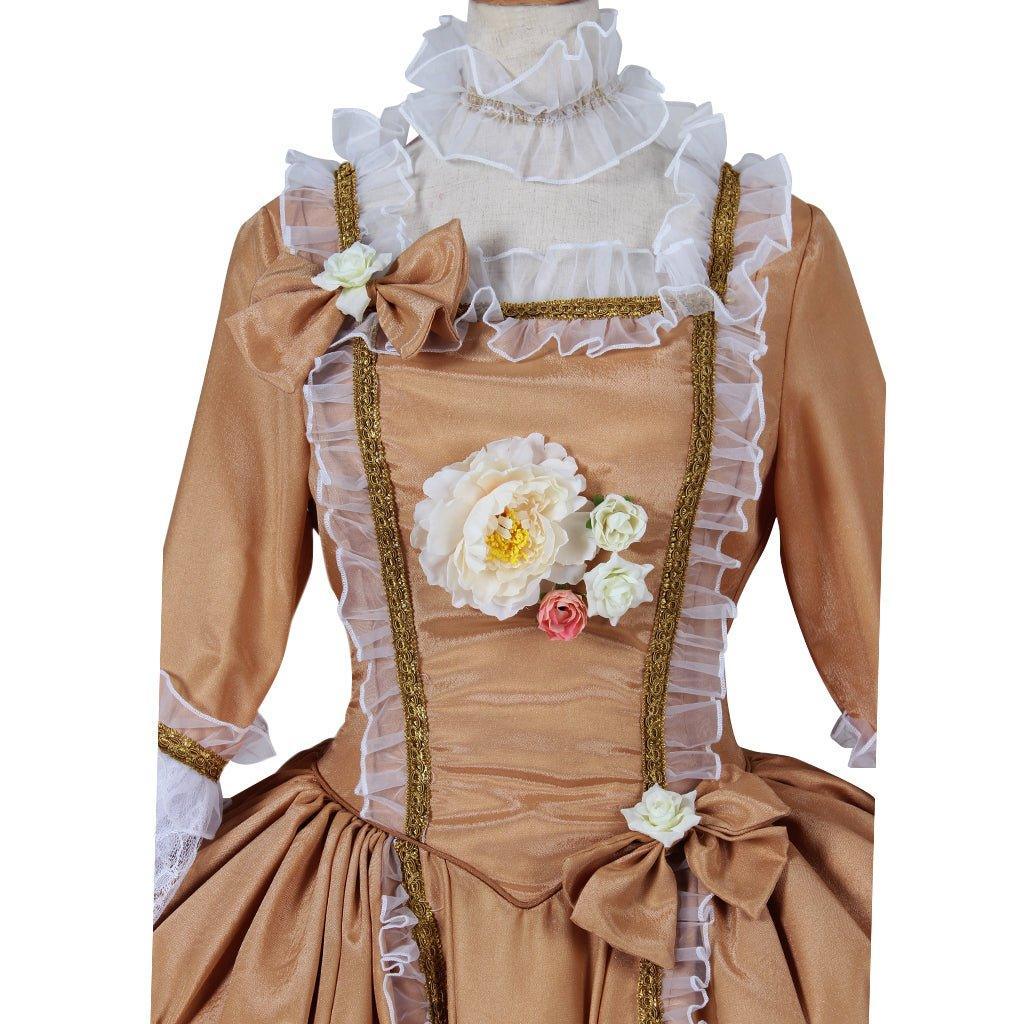 Women's Rococo Medieval Aristocrat Ball Gown | Victorian Yellow Dress | Cosplay Costume-Astricos
