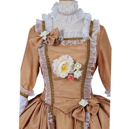 Women's Rococo Medieval Aristocrat Ball Gown | Victorian Yellow Dress | Cosplay Costume-Astricos