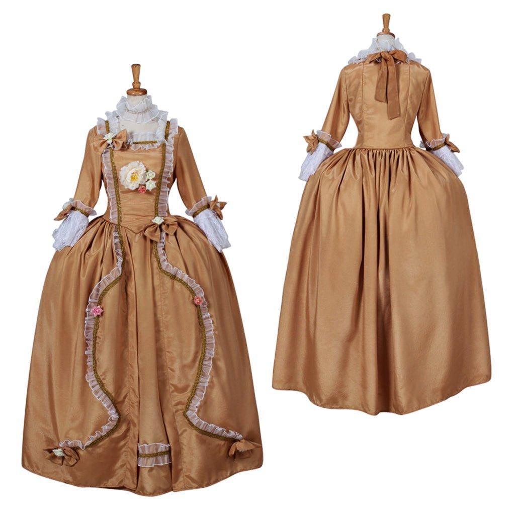 Women's Rococo Medieval Aristocrat Ball Gown | Victorian Yellow Dress | Cosplay Costume-Astricos