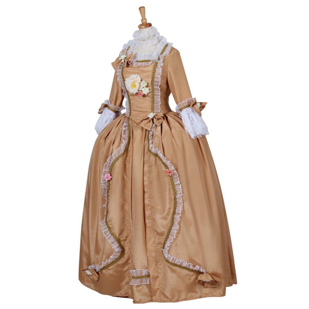 Women's Rococo Medieval Aristocrat Ball Gown | Victorian Yellow Dress | Cosplay Costume-Astricos
