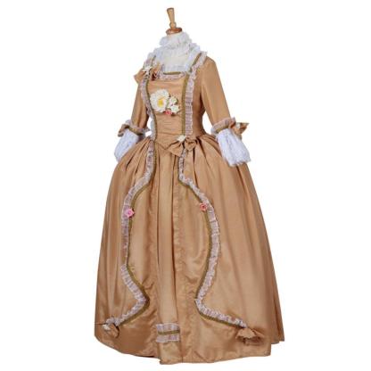 Women's Rococo Medieval Aristocrat Ball Gown | Victorian Yellow Dress | Cosplay Costume-Astricos