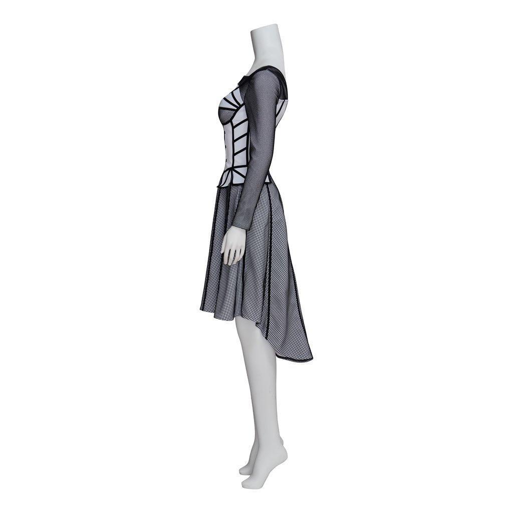Jane Seymour Six the Musical Cosplay Costume - Elegant Black-Rimmed Dress-Astricos
