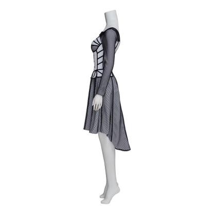 Jane Seymour Six the Musical Cosplay Costume - Elegant Black-Rimmed Dress-Astricos