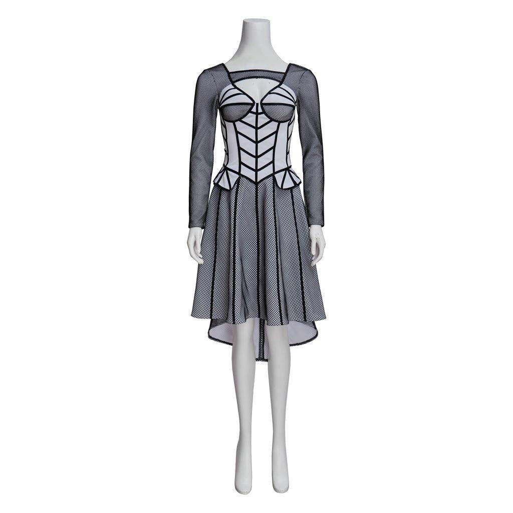Jane Seymour Six the Musical Cosplay Costume - Elegant Black-Rimmed Dress-Astricos