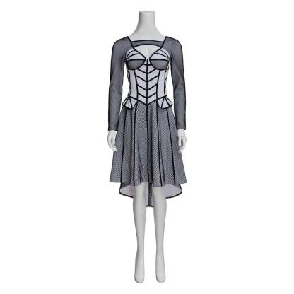 Jane Seymour Six the Musical Cosplay Costume - Elegant Black-Rimmed Dress-Astricos