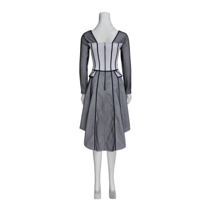 Jane Seymour Six the Musical Cosplay Costume - Elegant Black-Rimmed Dress-Astricos