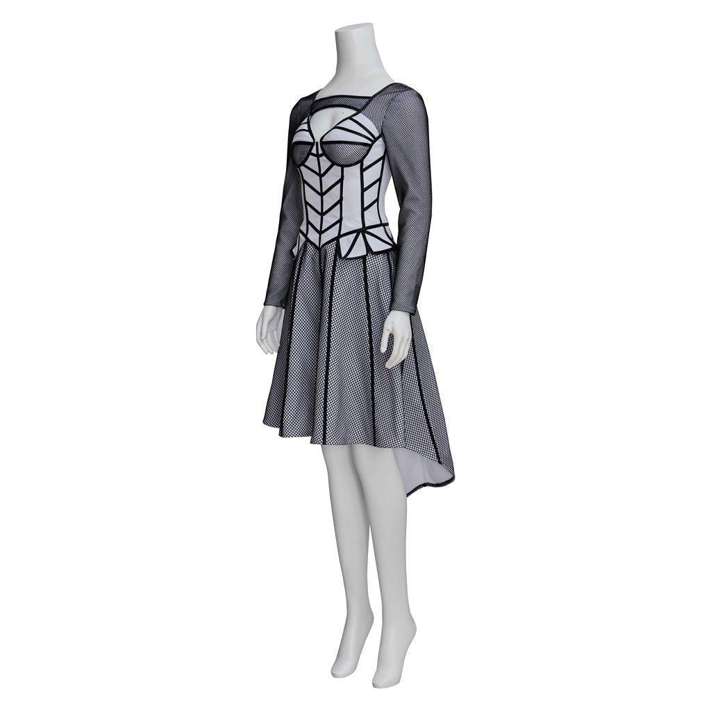 Jane Seymour Six the Musical Cosplay Costume - Elegant Black-Rimmed Dress-Astricos