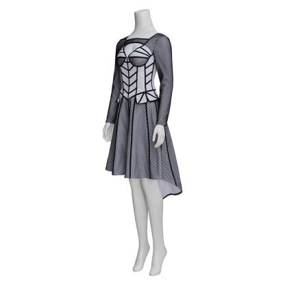 Jane Seymour Six the Musical Cosplay Costume - Elegant Black-Rimmed Dress-Astricos