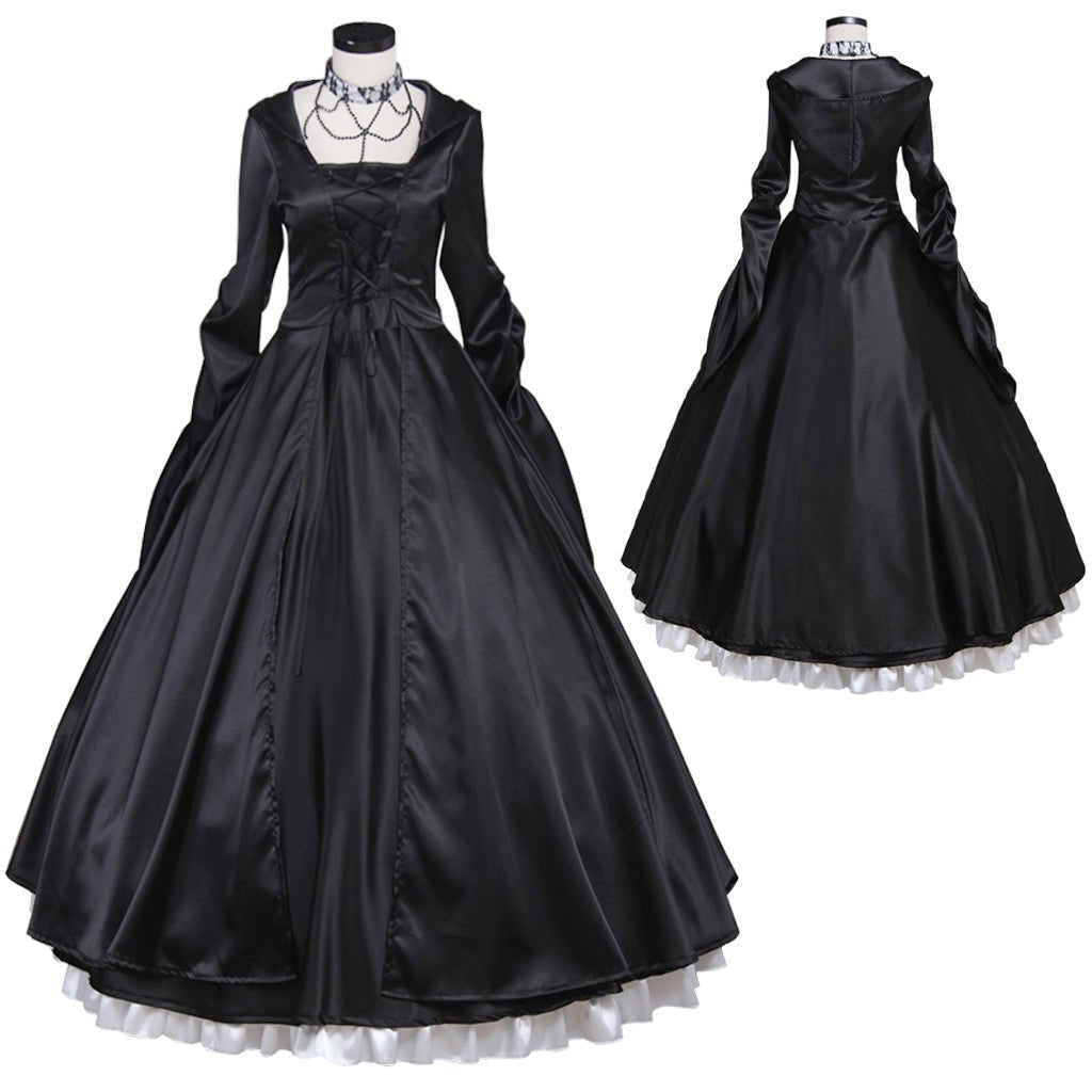 Gothic Victorian Ball Gown | Women's Vampire Renaissance Costume | Astricos-Astricos