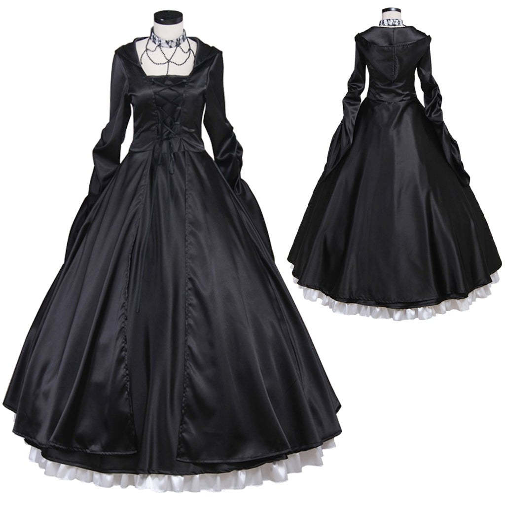 Gothic Victorian Ball Gown | Women's Vampire Renaissance Costume | Astricos-Astricos