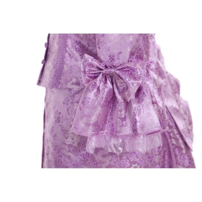Gothic Victorian Bustle Gown - Purple Medieval Cosplay Dress for Women-Astricos
