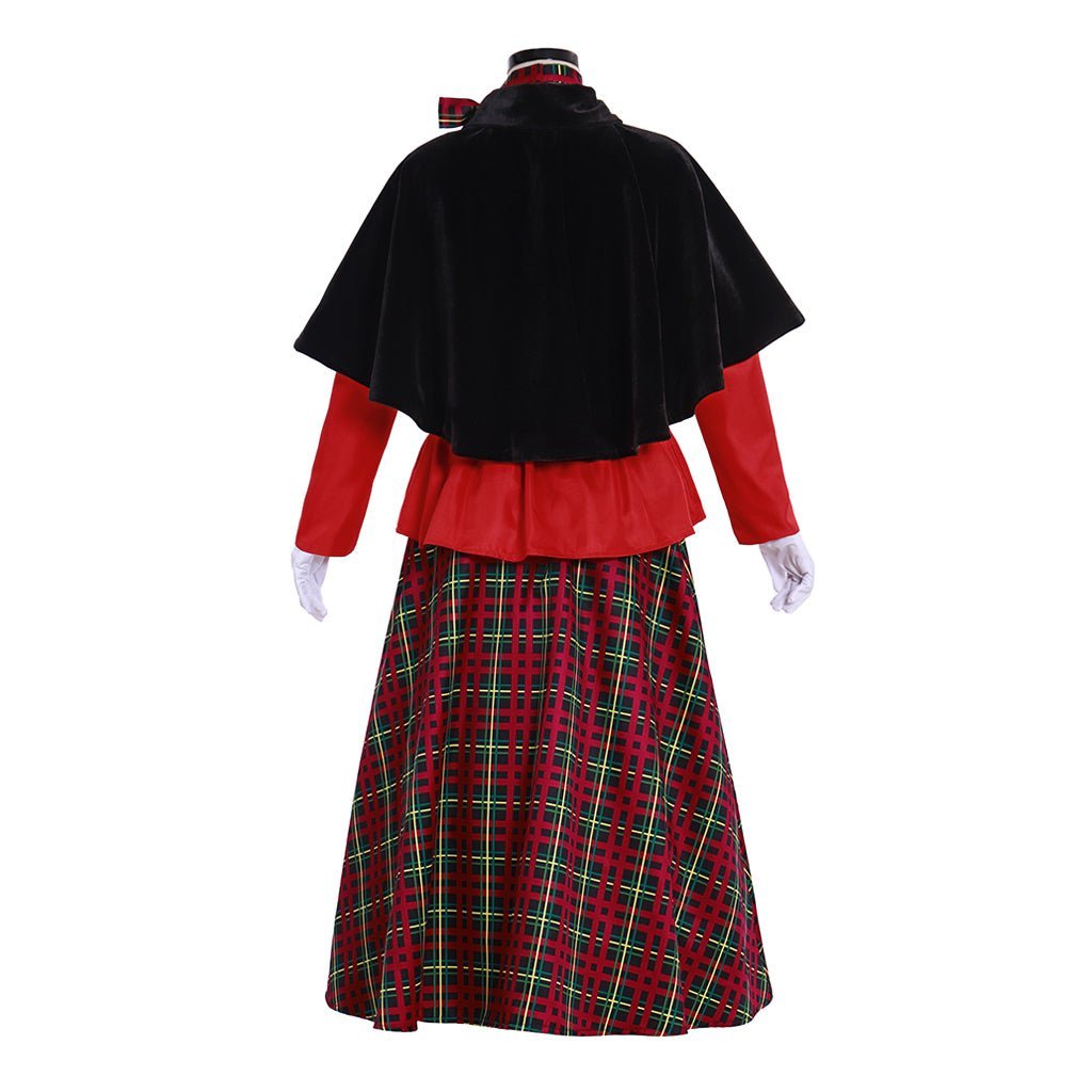 Victorian Christmas Carolers Costume for Women | Elegant Dickens Holiday Dress-Astricos