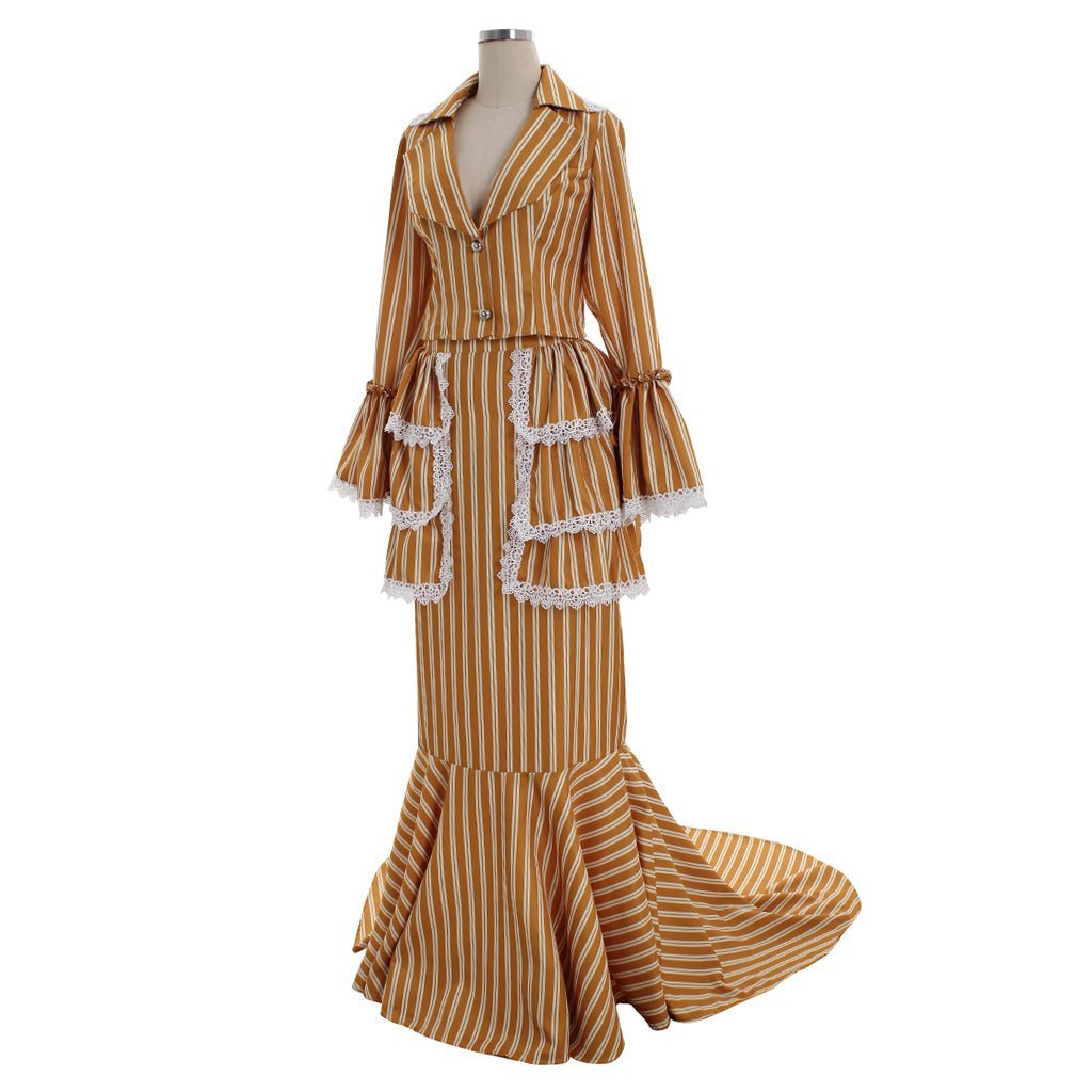 Victorian Steampunk Skirt Dress Costume for Women | Edwardian Suit Coat & Skirt Cosplay Outfit-Astricos