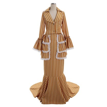 Victorian Steampunk Skirt Dress Costume for Women | Edwardian Suit Coat & Skirt Cosplay Outfit-Astricos