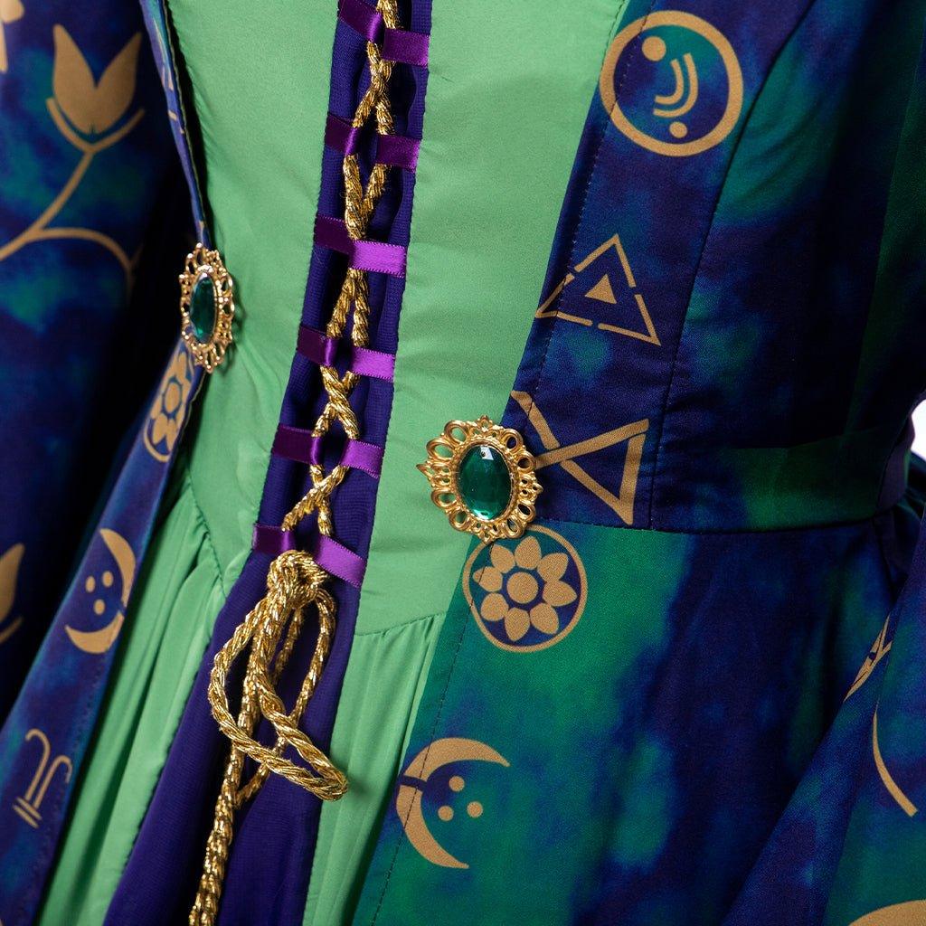 Women's Winifred Sanderson Cosplay Costume | Green Witch Robe for Halloween & Cosplay-Astricos
