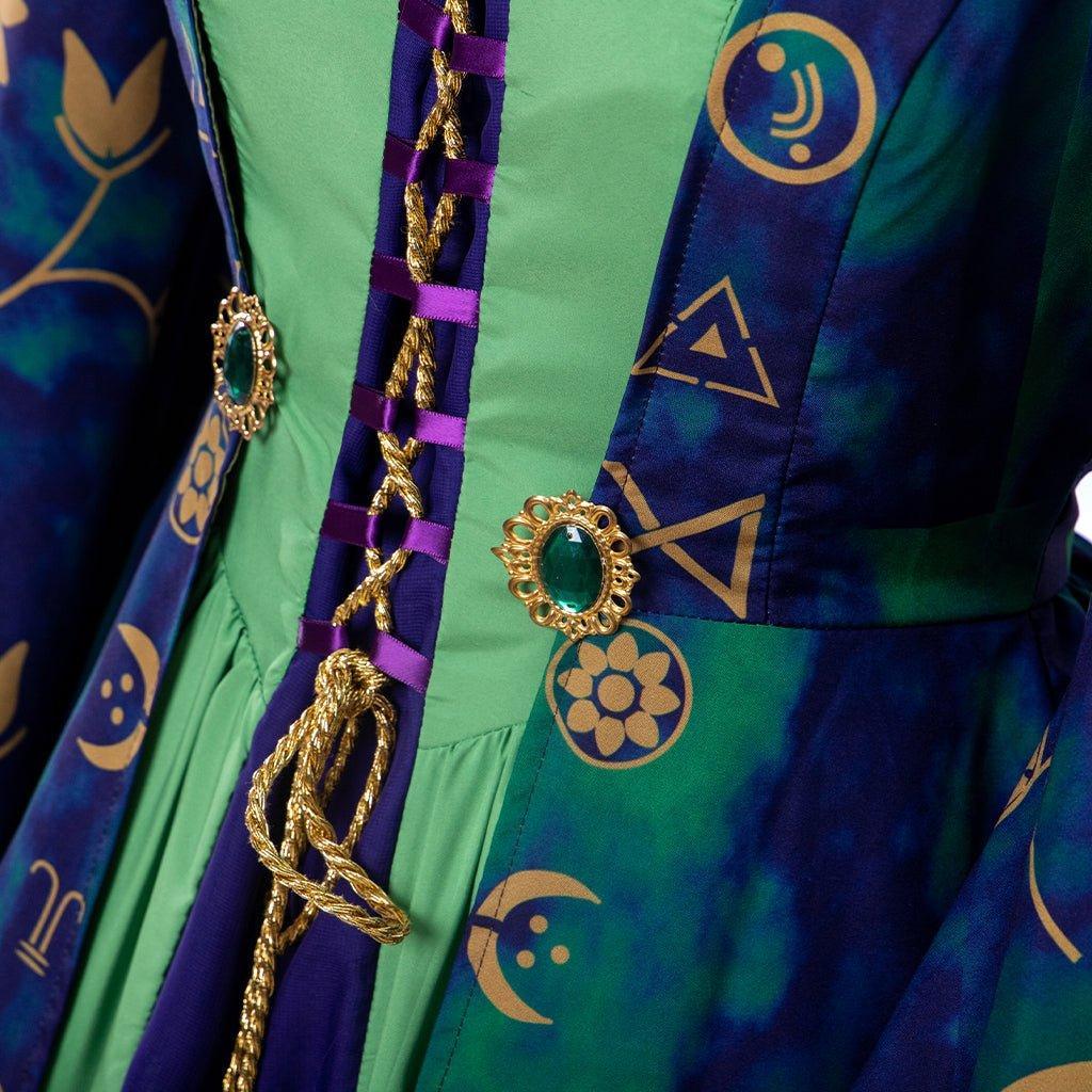 Women's Winifred Sanderson Cosplay Costume | Green Witch Robe for Halloween & Cosplay-Astricos