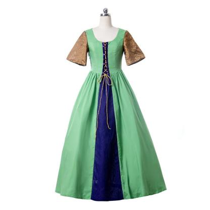 Women's Winifred Sanderson Cosplay Costume | Green Witch Robe for Halloween & Cosplay-Astricos