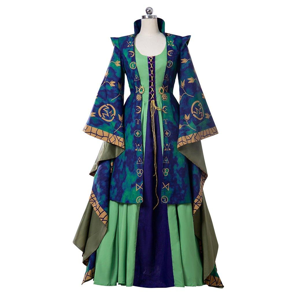 Women's Winifred Sanderson Cosplay Costume | Green Witch Robe for Halloween & Cosplay-Astricos
