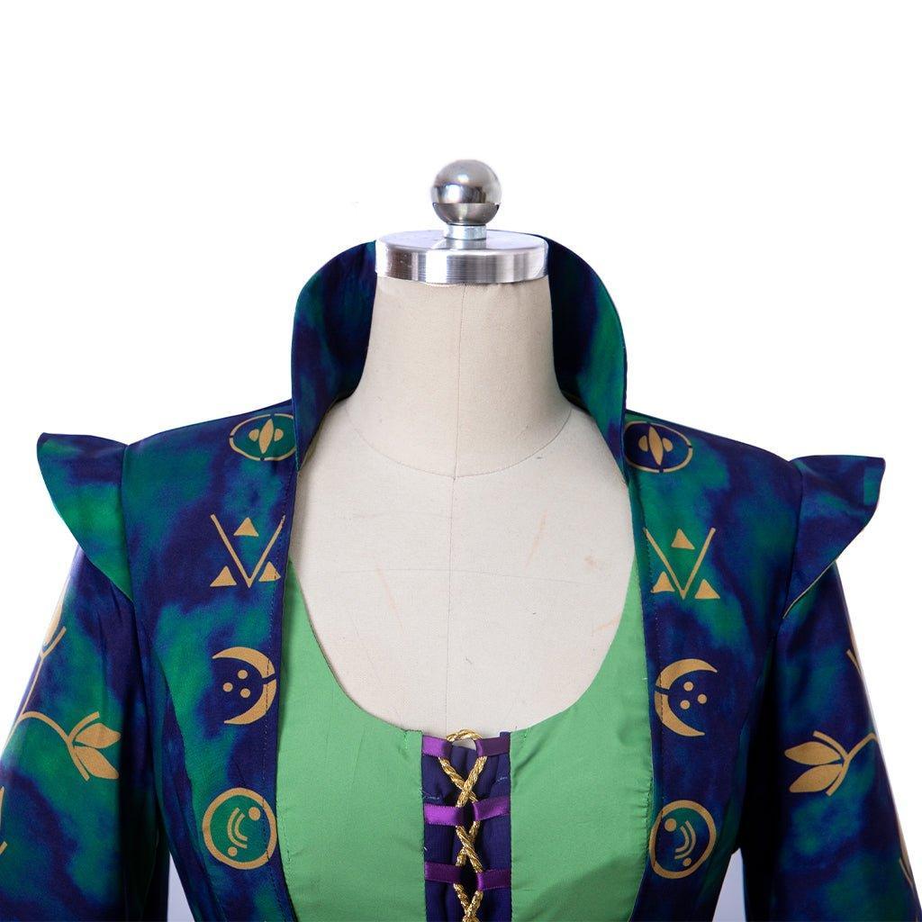 Women's Winifred Sanderson Cosplay Costume | Green Witch Robe for Halloween & Cosplay-Astricos