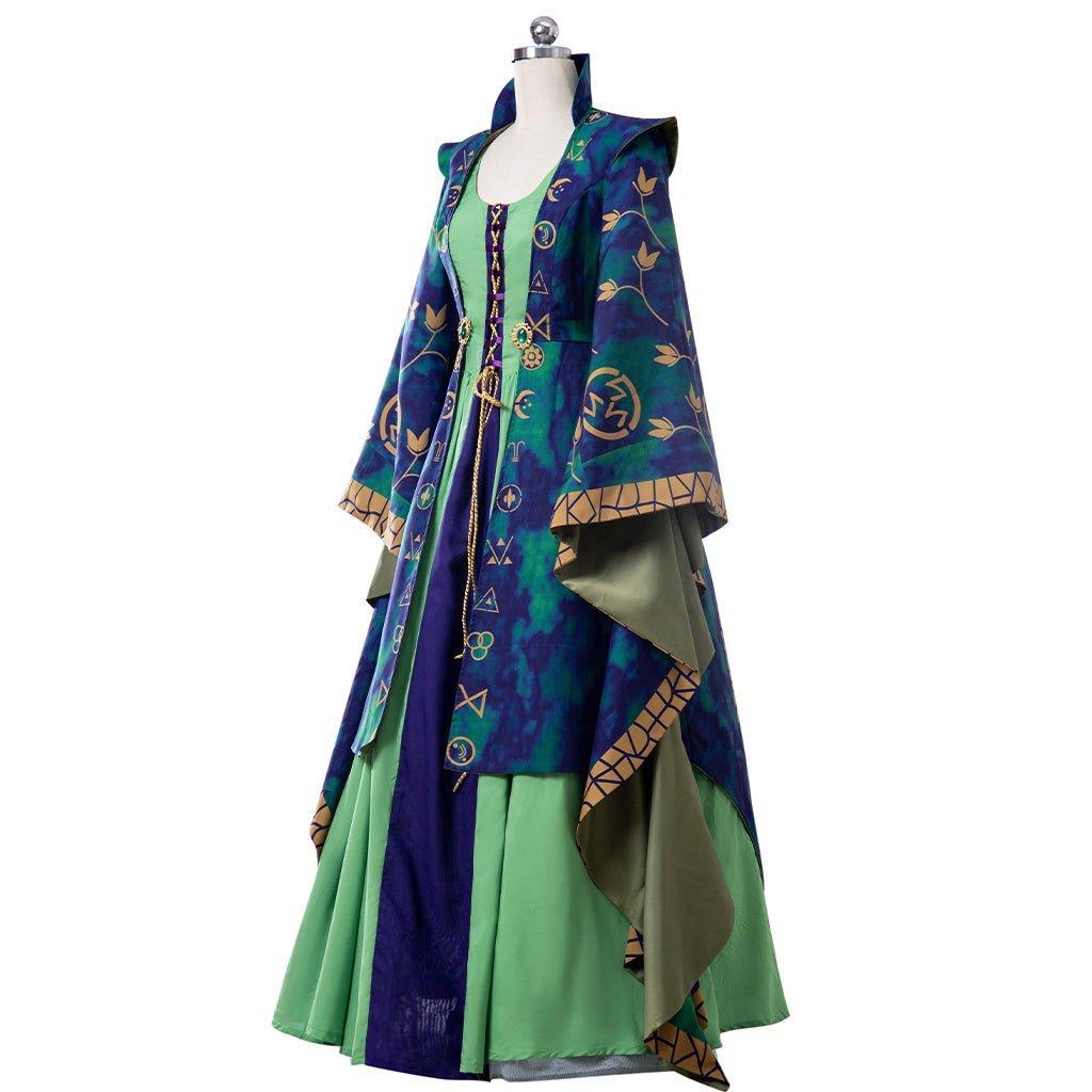 Women's Winifred Sanderson Cosplay Costume | Green Witch Robe for Halloween & Cosplay-Astricos
