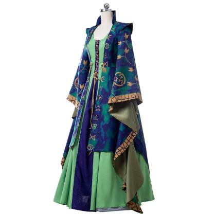 Women's Winifred Sanderson Cosplay Costume | Green Witch Robe for Halloween & Cosplay-Astricos