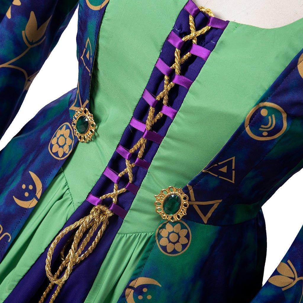 Women's Winifred Sanderson Cosplay Costume | Green Witch Robe for Halloween & Cosplay-Astricos