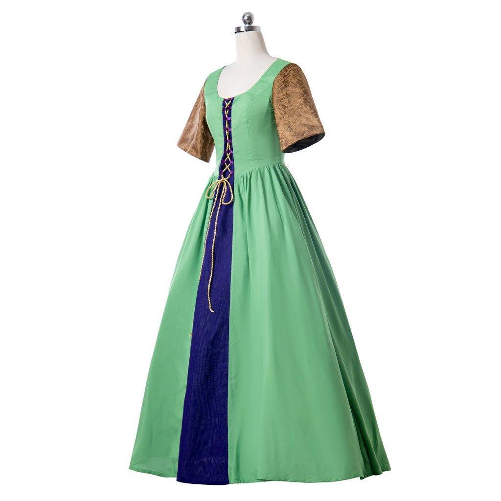 Women's Winifred Sanderson Cosplay Costume | Green Witch Robe for Halloween & Cosplay-Astricos