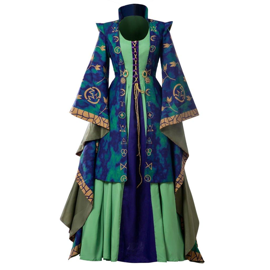 Women's Winifred Sanderson Cosplay Costume | Green Witch Robe for Halloween & Cosplay-Astricos
