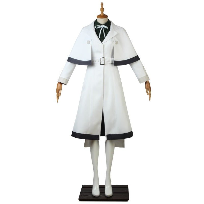 Yonebayashi Saiko Cosplay Costume White Trench Suit & Blue Wig - Tokyo Ghoul Anime Role Play - Astricos
